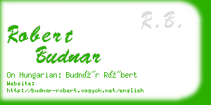 robert budnar business card